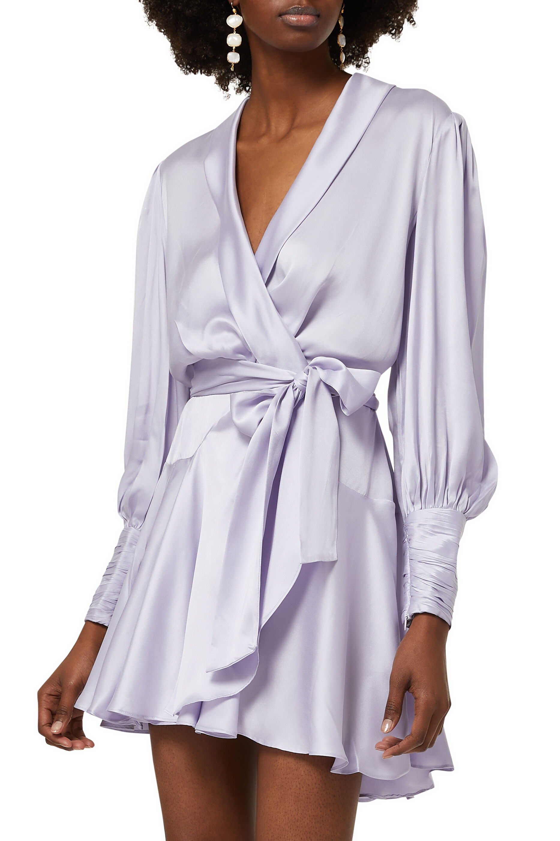 Buy Zimmermann Silk Wrap Mini Dress - Womens for AED 2630.00 Women's Dresses  | Bloomingdale's UAE
